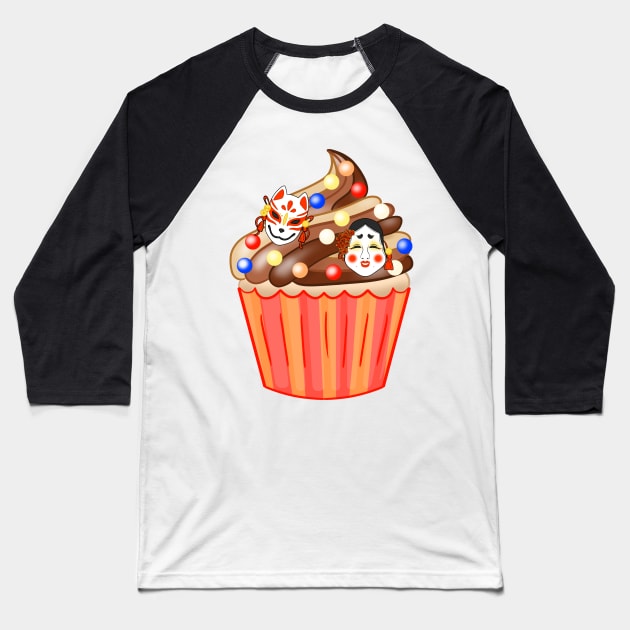Summer Festival Cupcake Baseball T-Shirt by Luna-Cooper